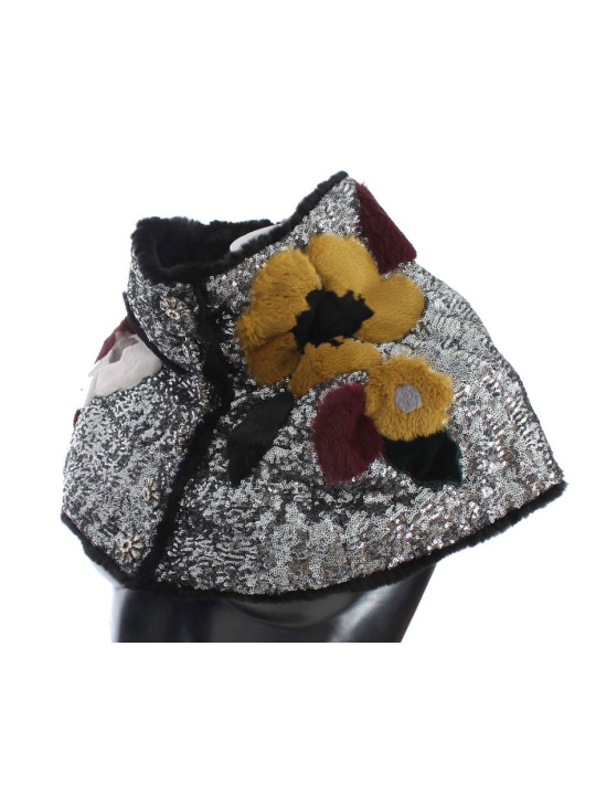 Scarves Elegant Floral Sequined Fur Scarf 4.750,00 € 7333413028648 | Planet-Deluxe