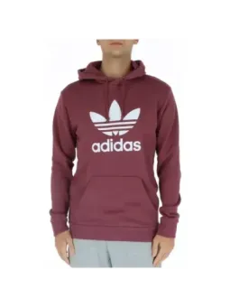 Bordeauxfarbenes Adidas Hoodie und Jogginghosen-Set