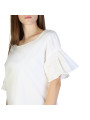 Weißes Bluse mit Rüschenärmeln