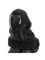 Hats Elegant Black Sequined Hooded Scarf Wrap 1.850,00 € 8050442670189 | Planet-Deluxe