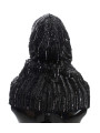 Hats Elegant Black Sequined Hooded Scarf Wrap 1.850,00 € 8050442670189 | Planet-Deluxe