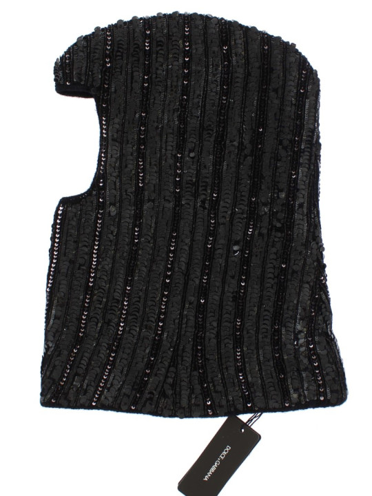 Hats Elegant Black Sequined Hooded Scarf Wrap 1.850,00 € 8050442670189 | Planet-Deluxe