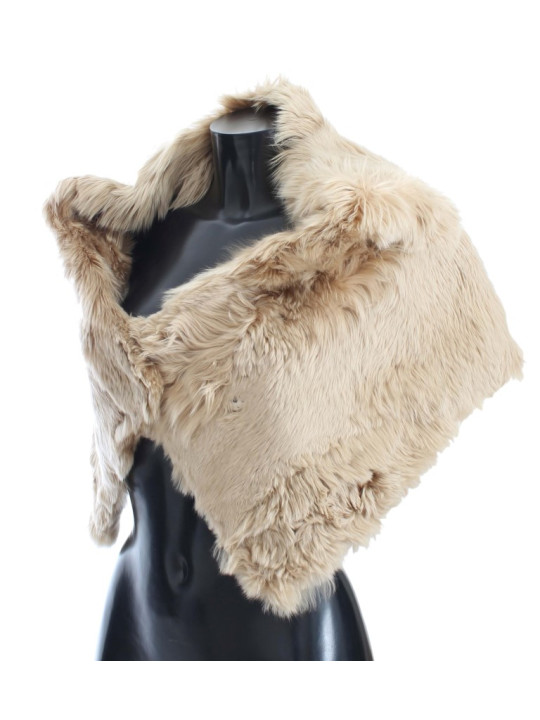 Scarves Elegant Alpaca Fur Shoulder Wrap in Beige 3.210,00 € 8050246188231 | Planet-Deluxe