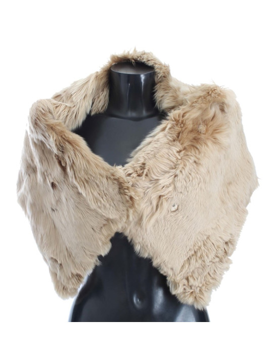 Scarves Elegant Alpaca Fur Shoulder Wrap in Beige 3.210,00 € 8050246188231 | Planet-Deluxe