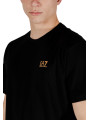 Schwarzes EA7 T-Shirt mit Logo