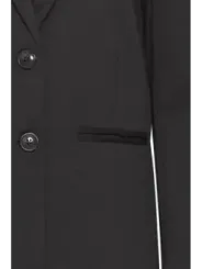 Schwarzer Damenblazer mit Knopfverschluss