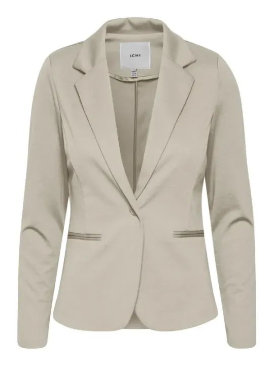 Taupefarbener Ichi Blazer mit Knopfverschluss