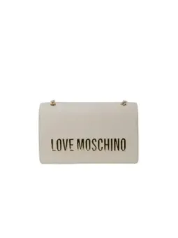 Beige Love Moschino Lederhandtasche