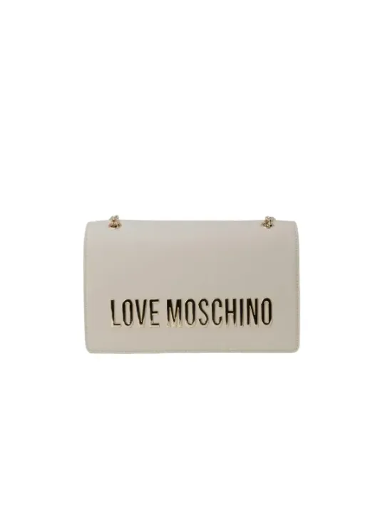 Beige Love Moschino Lederhandtasche
