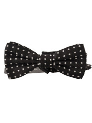 Ties & Bowties Elegant Black and White Polka Dot Silk Bow Tie 200,00 € 8058301889857 | Planet-Deluxe