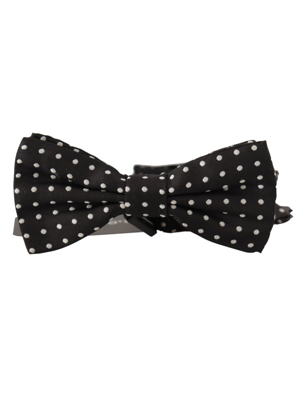 Ties & Bowties Elegant Black and White Polka Dot Silk Bow Tie 200,00 € 8058301889857 | Planet-Deluxe