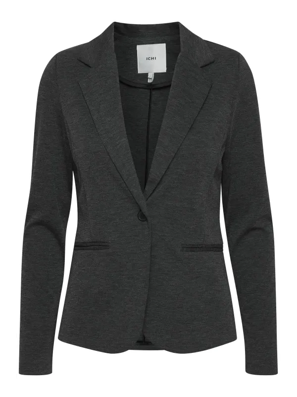 Schwarzer Wollblazer mit Revers Schwarzer Wollblazer mit Revers