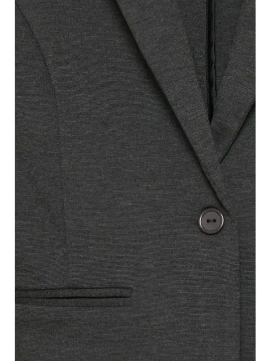Grauer Wollblazer mit Einschubtaschen