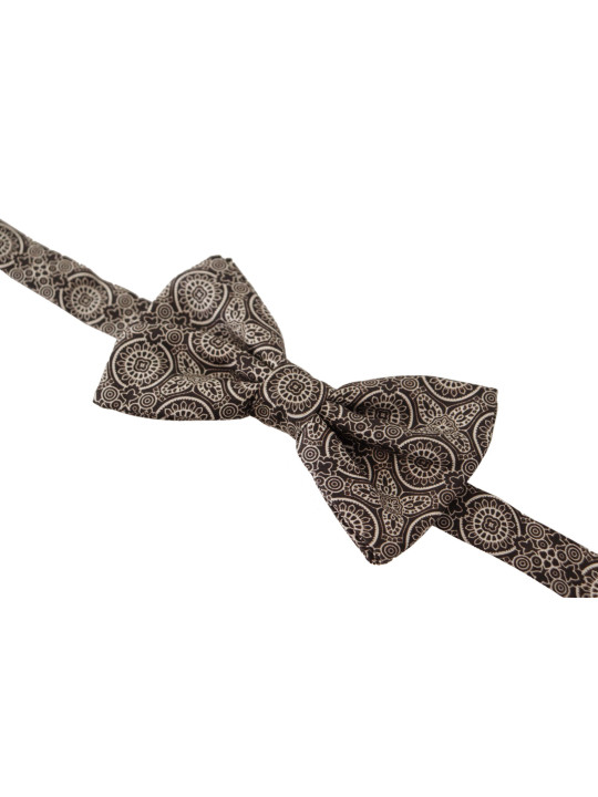 Ties & Bowties Elegant Silk Black &amp White Bow Tie 300,00 € 8054802820610 | Planet-Deluxe
