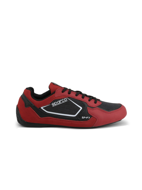 Roter und schwarzer Sparco Rennschuh Roter und schwarzer Sparco Rennschuh