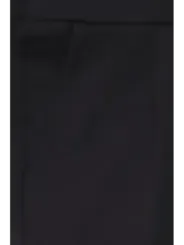 Schwarze Stoffhose mit Tasche