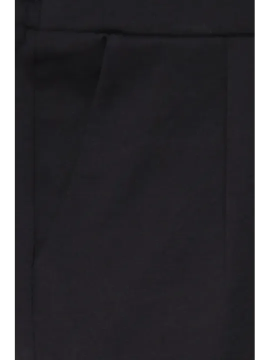 Schwarze Stoffhose mit Tasche