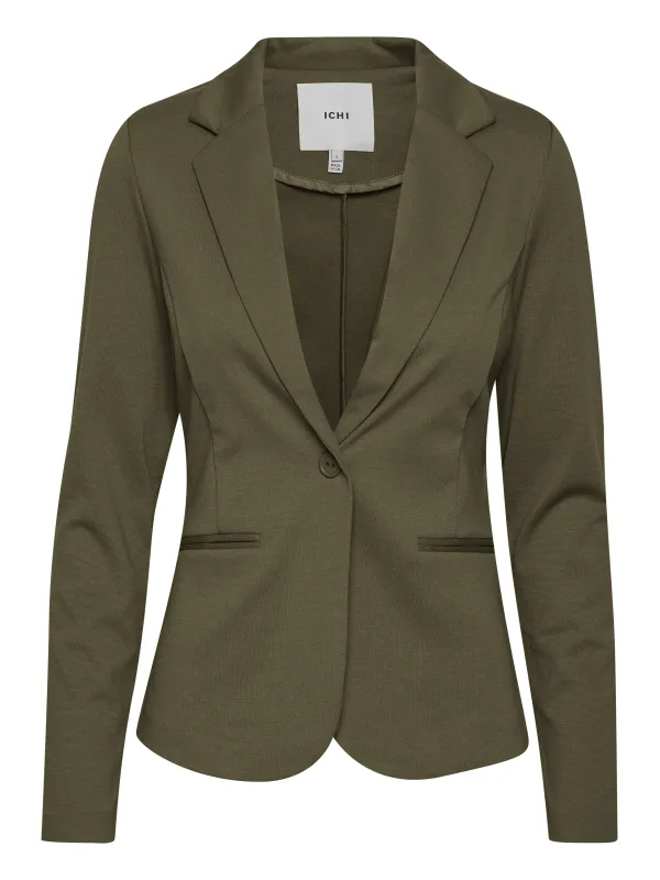 Grüner Ichi Damen Blazer elegant geschnitten Grüner Ichi Damen Blazer elegant geschnitten