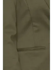 Khaki Wollmischgewebe für Blazer