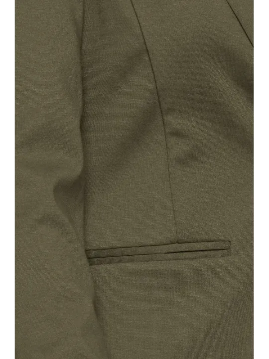 Khaki Wollmischgewebe für Blazer