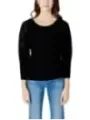 Schwarzer V-Ausschnitt Damen Pullover
