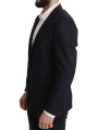 Blazers Elegant Navy Wool Blend Slim Blazer 3.000,00 € 8054319351720 | Planet-Deluxe