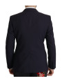 Blazers Elegant Navy Wool Blend Slim Blazer 3.000,00 € 8054319351720 | Planet-Deluxe