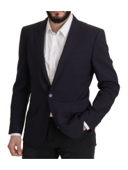 Blazers Elegant Navy Wool Blend Slim Blazer 3.000,00 € 8054319351720 | Planet-Deluxe