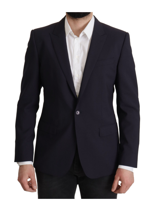 Blazers Elegant Navy Wool Blend Slim Blazer 3.000,00 € 8054319351720 | Planet-Deluxe