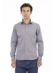 Shirts Chic Gray Slim Fit Designer Shirt 190,00 € 2000049161388 | Planet-Deluxe