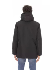 Jackets Sleek Black Long Jacket with Monogram Detail 430,00 € 2000049084656 | Planet-Deluxe