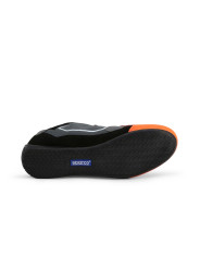 Schwarze Sparco Sneakers mit orangefarbenem Absatz