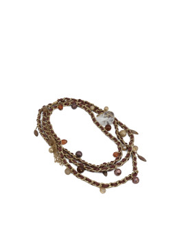 Braunes Lederarmband mit Metallakzenten