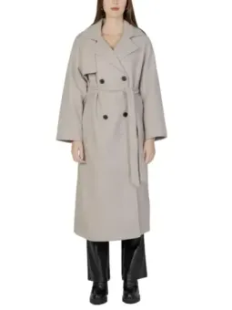 Beiger Damen-Trenchcoat mit Gürtel