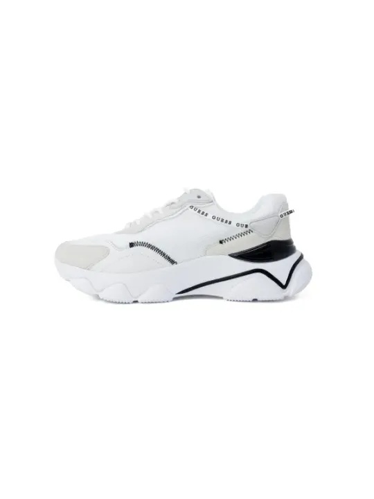 Weiße Guess 470376 Turnschuhe mit Streifen