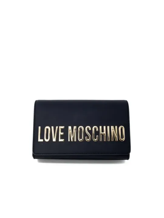 Schwarze Love Moschino Clutch Tasche