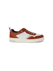 Weiße, orangefarbene Calvin Klein Sneakers