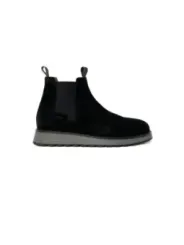 Schwarzer Chelsea Stiefel aus Wildleder