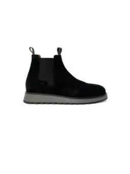 Schwarzer Chelsea Stiefel aus Wildleder