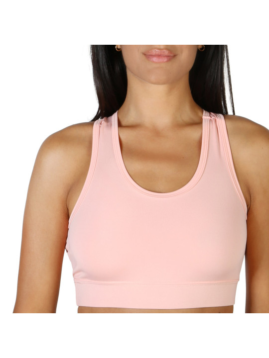 Rosa Sport-BH mit dünnen Trägern