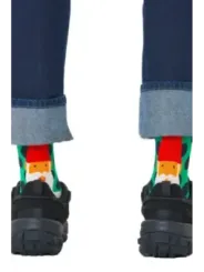 Bunte Socken mit Cartoon-Motiven