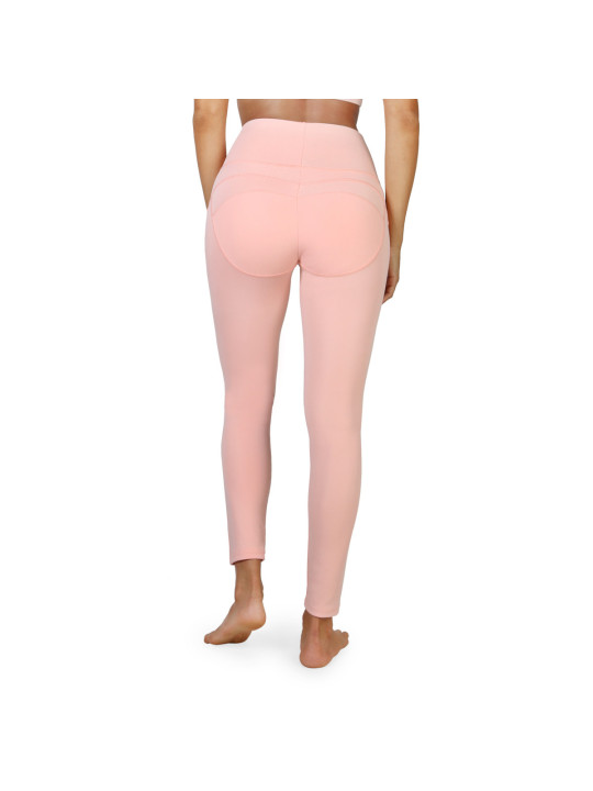 Rosa nahtlose Fleece-Leggings mit hohem Bund