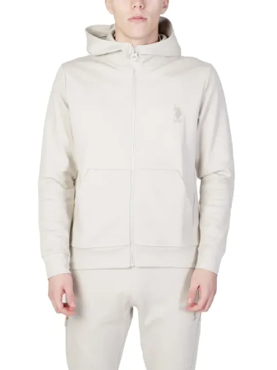 Beige Kapuzenpullover und Jogginghose Set