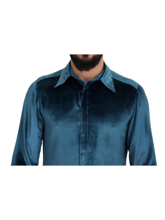 Shirts Elegant Blue Martini Slim Fit Casual Shirt 1.400,00 € 8052145660818 | Planet-Deluxe