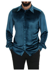 Shirts Elegant Blue Martini Slim Fit Casual Shirt 1.400,00 € 8052145660818 | Planet-Deluxe