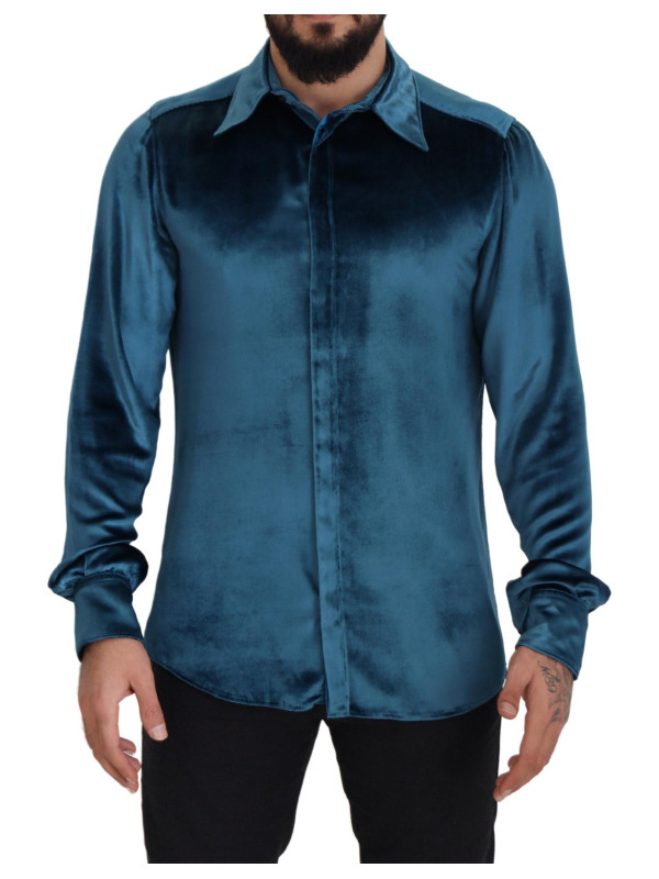 Shirts Elegant Blue Martini Slim Fit Casual Shirt 1.400,00 € 8052145660818 | Planet-Deluxe