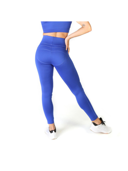 Indigo blaue hoch taillierte Leggings