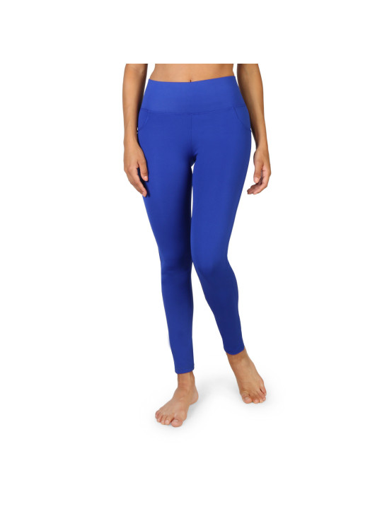 Indigo blaue Bodyboo Leggings mit Taschen