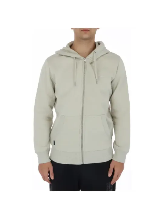Beiger Superdry Kapuzenpullover mit Reißverschluss