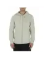 Beiger Superdry Kapuzenpullover mit Reißverschluss